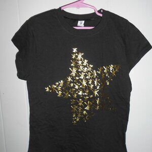 Decorative Shirt--With Gold Star Pattern-- Child 10/12-- New